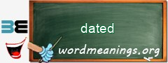 WordMeaning blackboard for dated